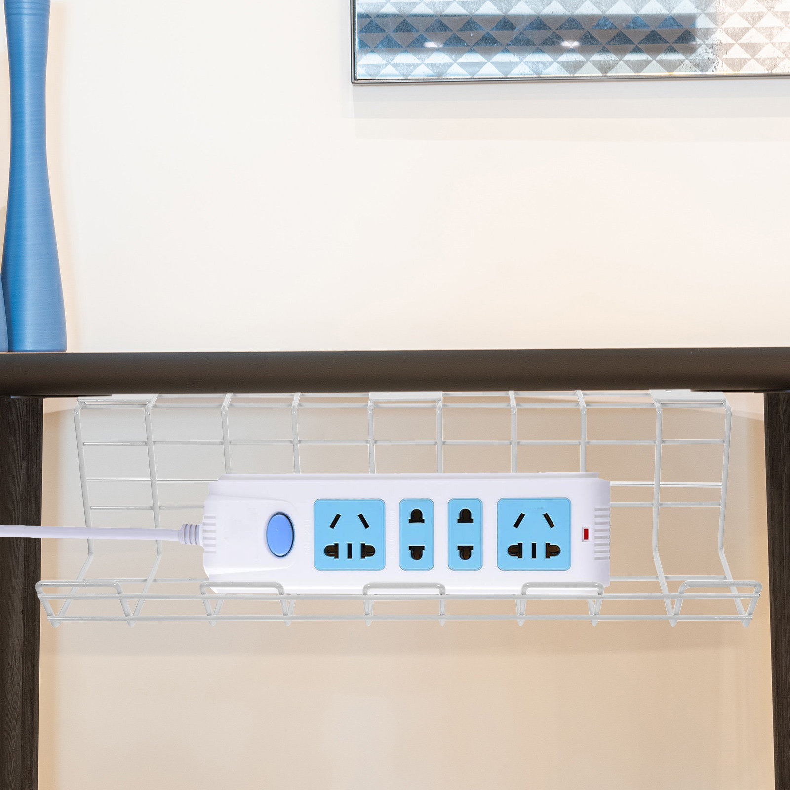 Desk Cable Organizer - 2Pcs Under Desk Cable Organizer Racks