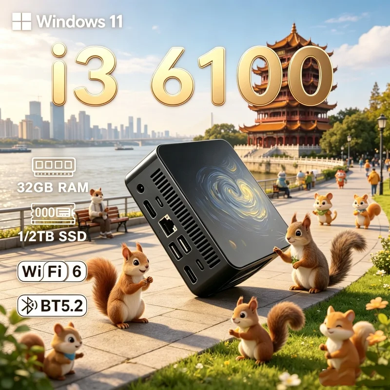 Pc Gaming I3 - Festinant 2026 Narrow MINI PC Windows