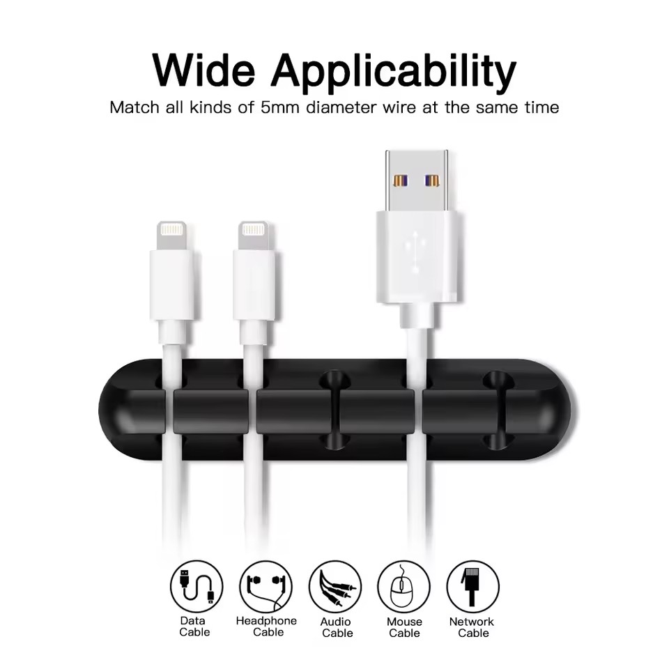 Silicone USB Cable Organizer U - Desk Cable Organizer 评论和价格