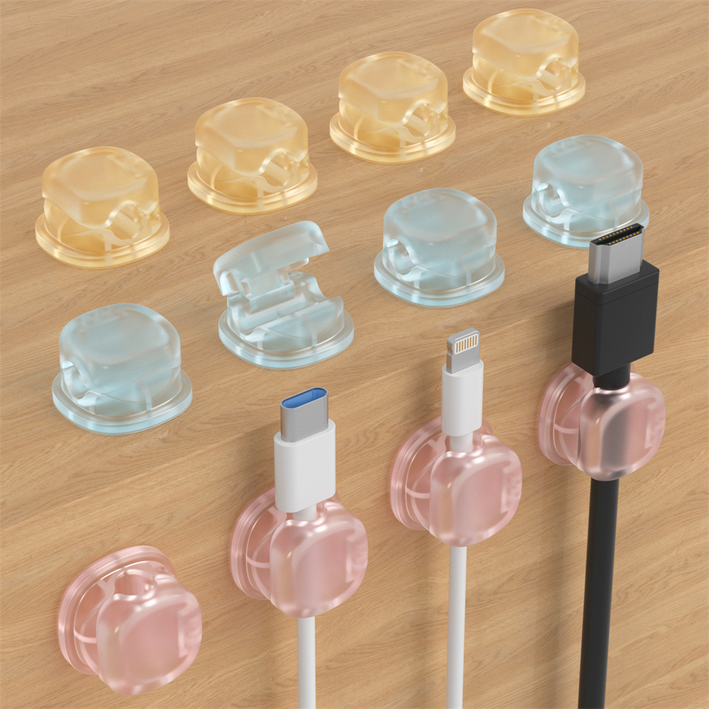 3 transparent color magnetic c - Desk Cable Organizer 评论和价格