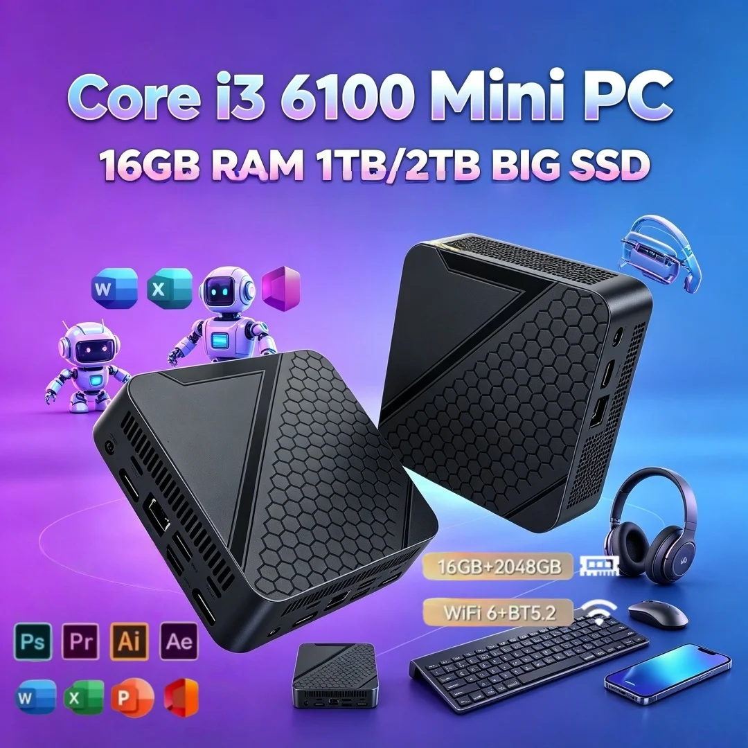 Core I3 6100 Portable Mini PC  - Pc Gaming I3 评论和价格