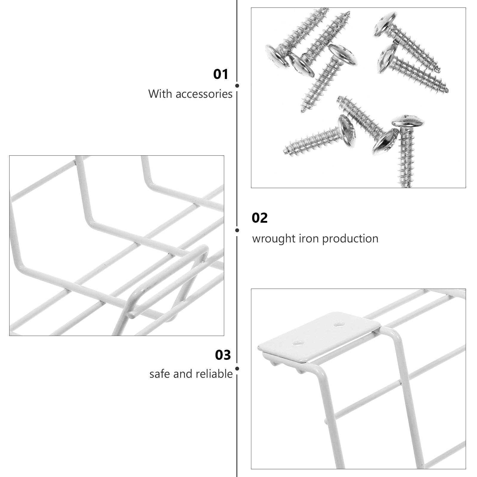 2Pcs Under Desk Cable Organize - Desk Cable Organizer 评论和价格
