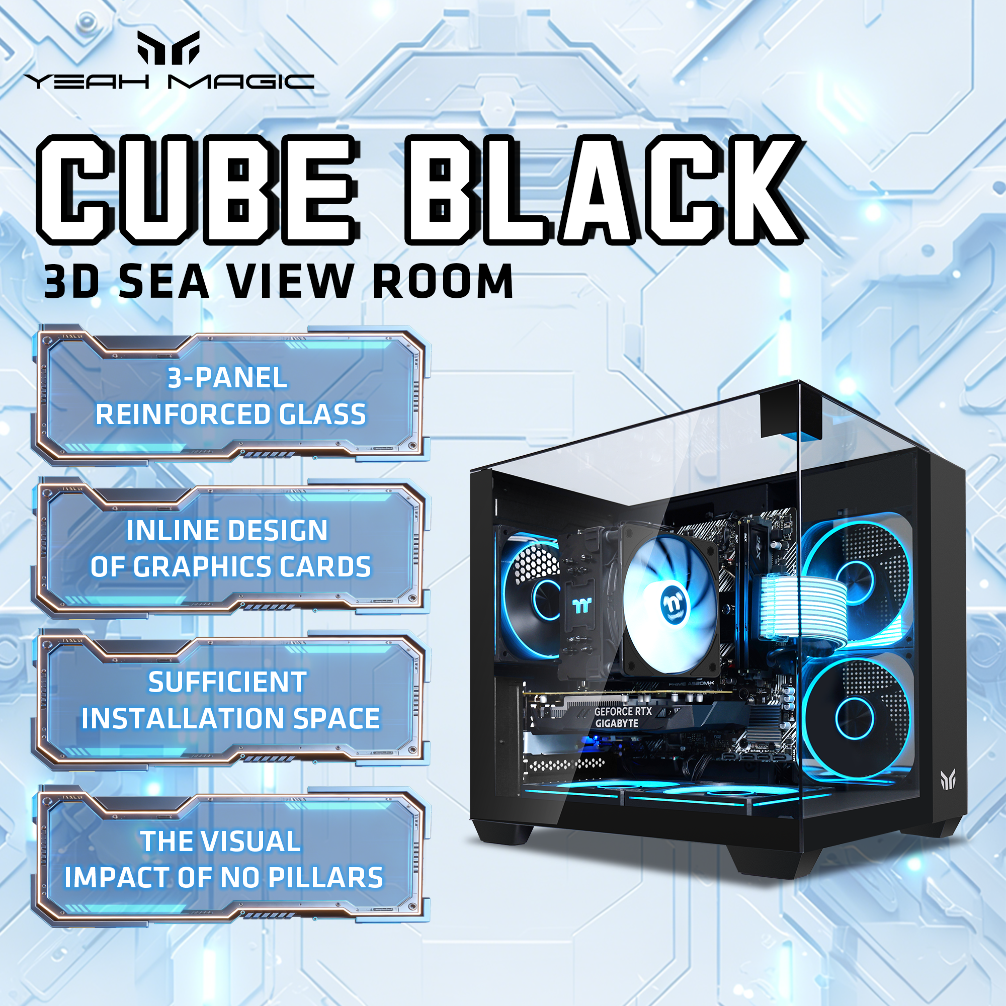 Yeah Magic Cube MATX High-Styl - Pc Gaming Itx 评论和价格