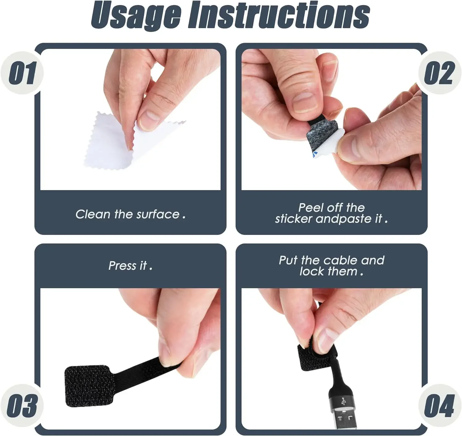 New Reusable Cable Ties Velcro - Desk Cable Organizer 评论和价格