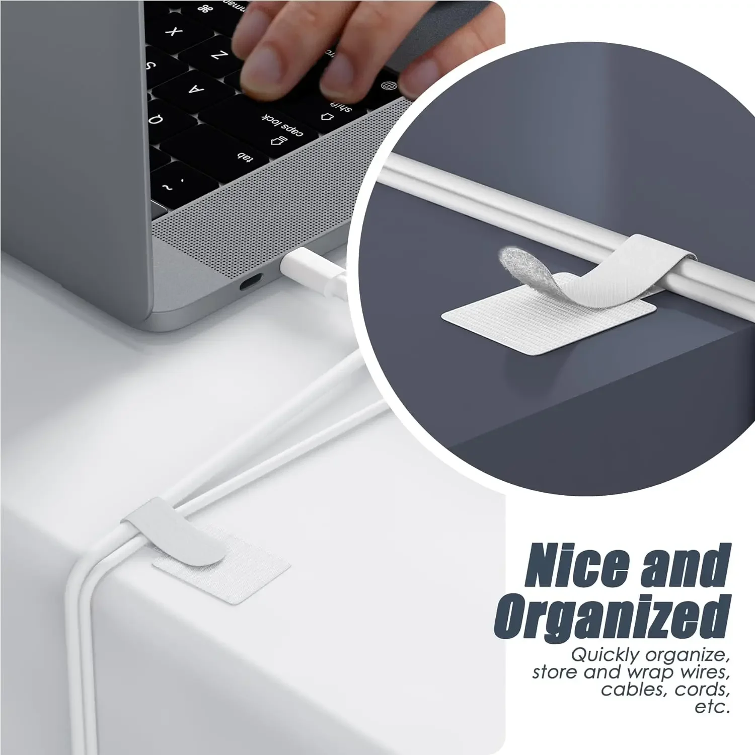 New Reusable Cable Ties Velcro - Desk Cable Organizer 评论和价格
