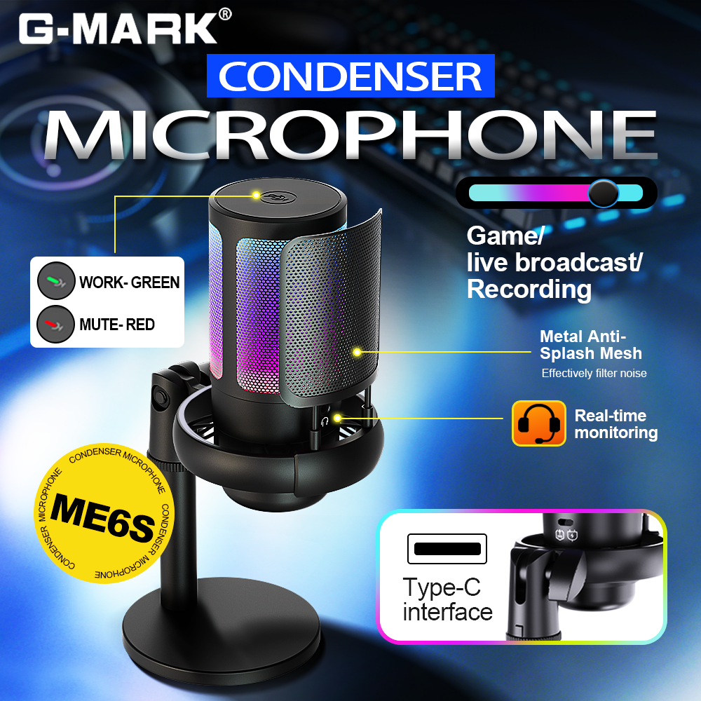 RGB USB Gaming Microphone for  - Pc Gaming Discord 评论和价格