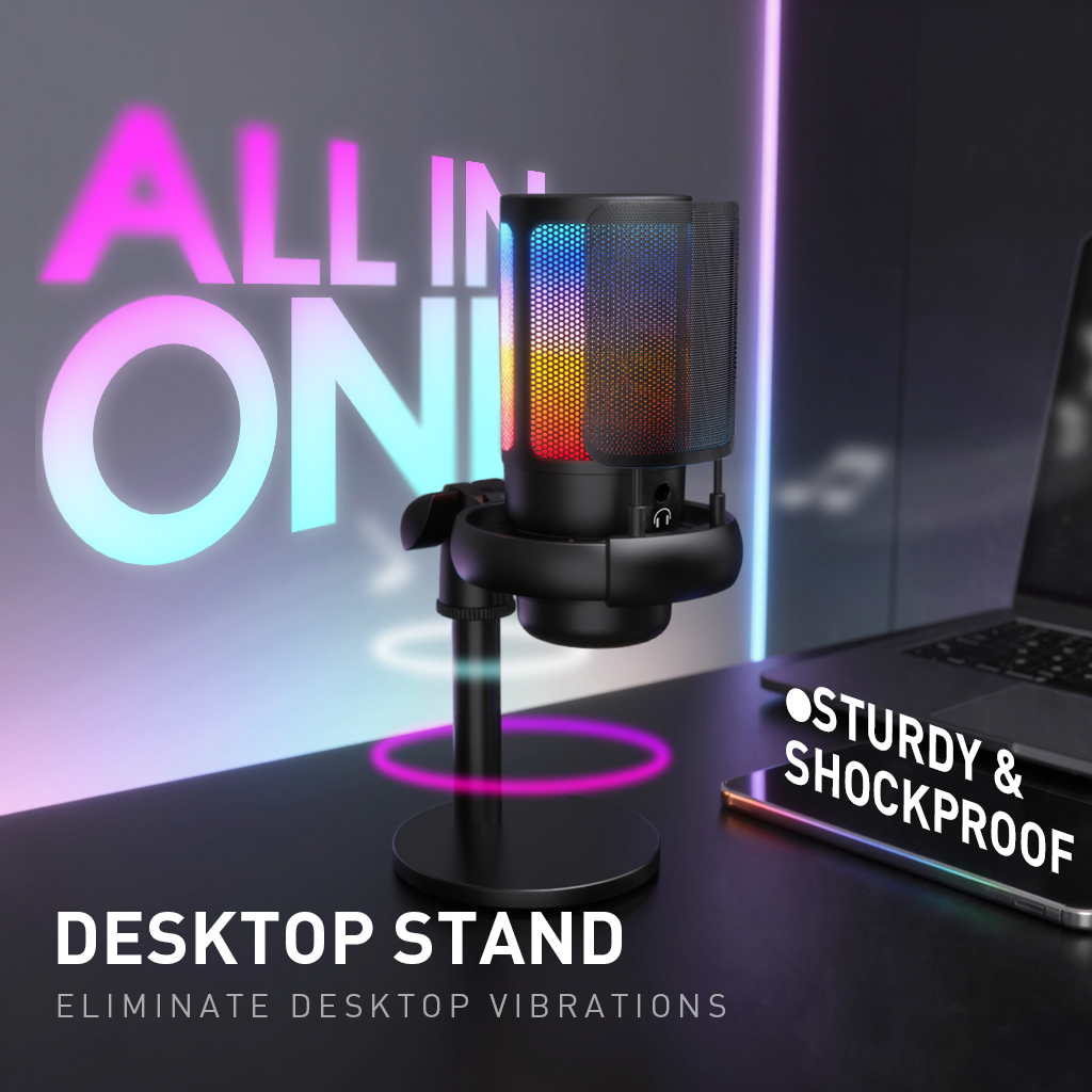 RGB USB Gaming Microphone for  - Pc Gaming Discord 评论和价格
