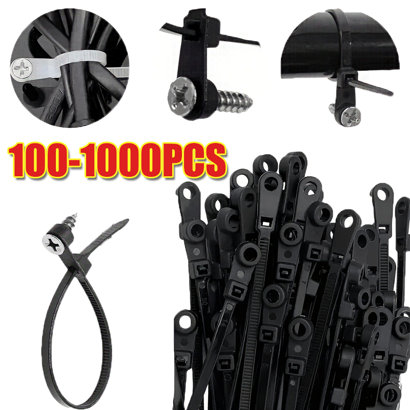 100-1000PCS Reusable Fixed Nyl - Desk Cable Organizer 评论和价格