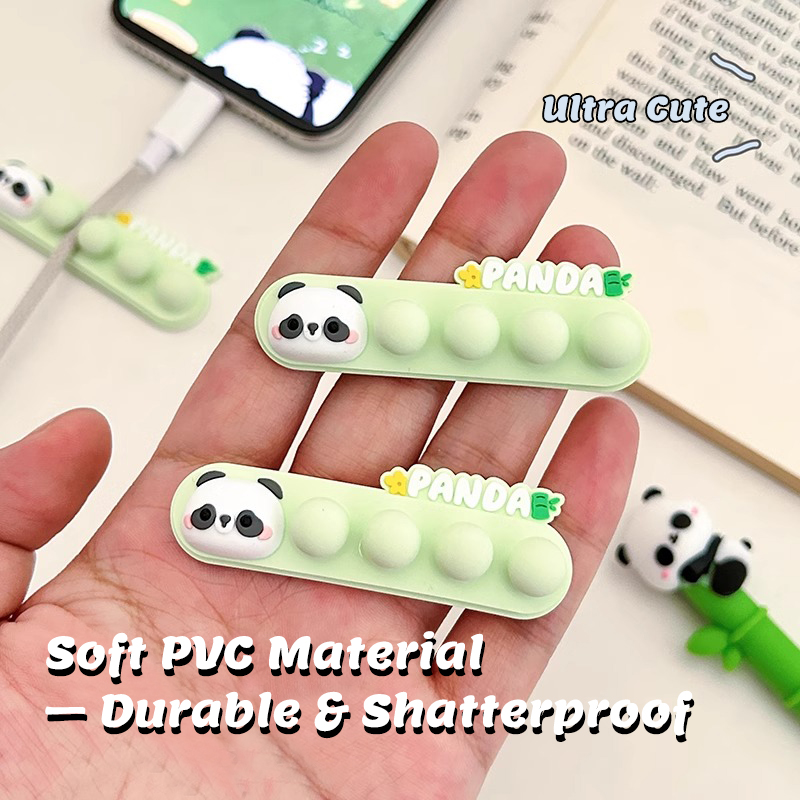 Cartoon Panda Cable Holder: Se - Desk Cable Organizer 评论和价格
