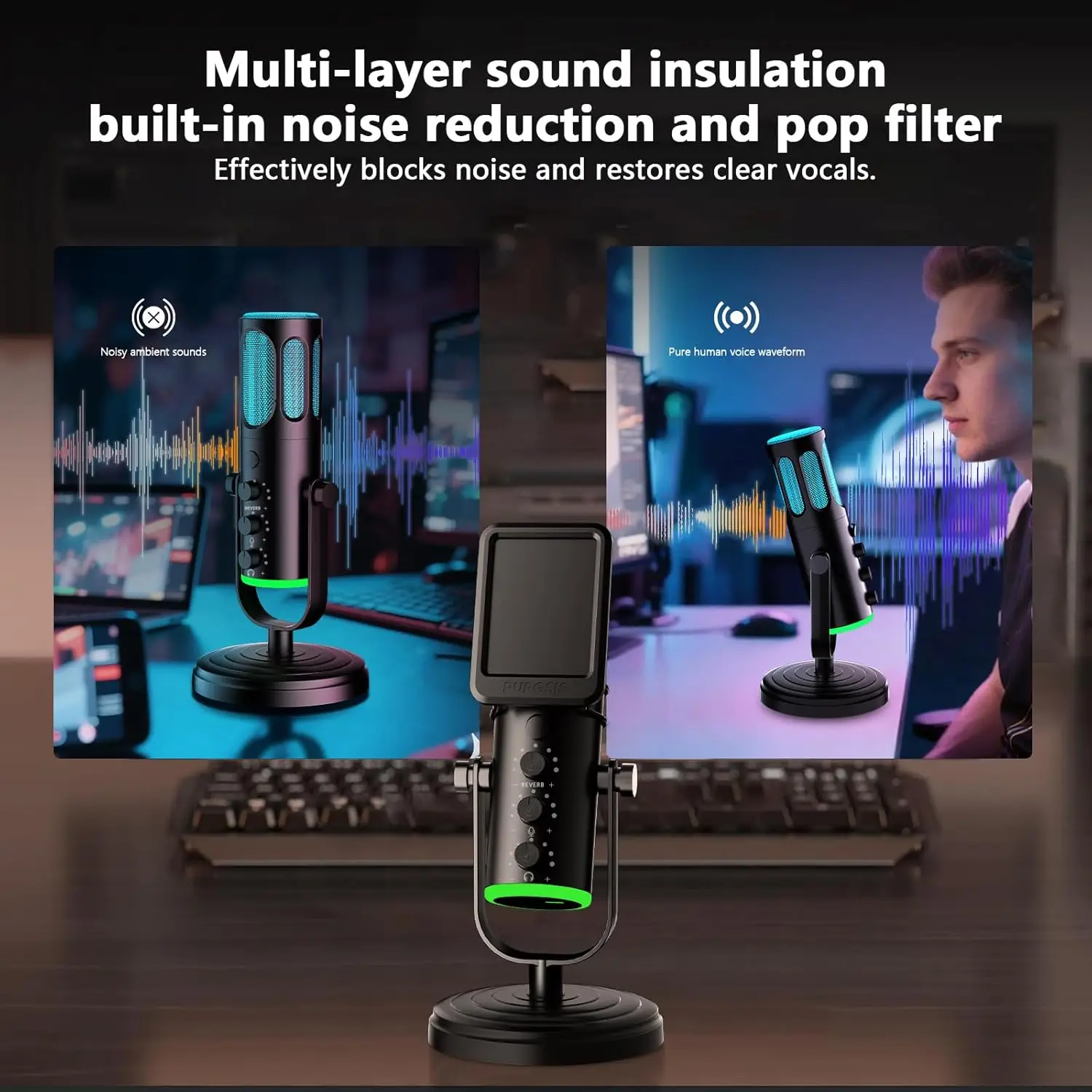 PUPGSIS USB PC Microphone, Gam - Pc Gaming Discord 评论和价格