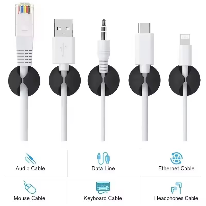 5/50Pcs Desktop Wall Cable Cli - Desk Cable Organizer 评论和价格