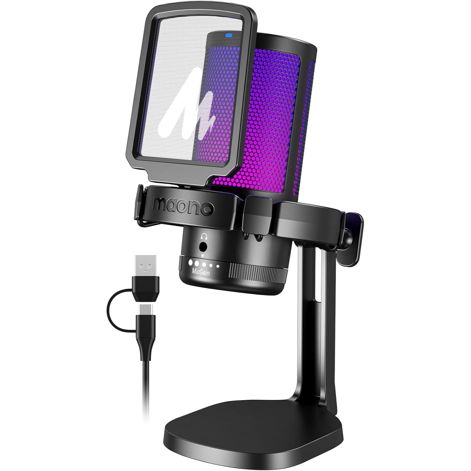 USB Gaming Microphone For PC W - Pc Gaming Discord 评论和价格