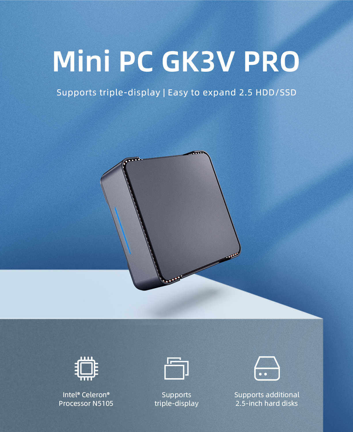 GK3V Pro mini pc Intel N5105 R - Pc Gaming Setup 评论和价格