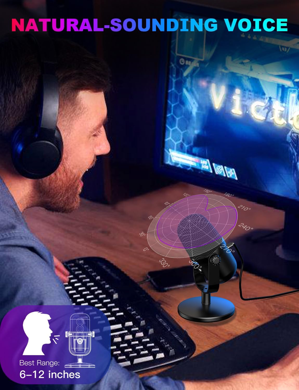 USB Gaming Microphone With Noi - Pc Gaming Gaming 评论和价格