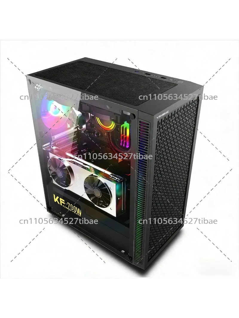 Black E-ATX Computer Case with - Pc Gaming Setup 评论和价格